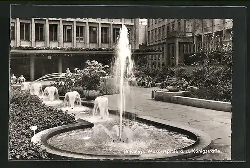 AK Duisburg, Wasserspiele a.d. Königstrasse