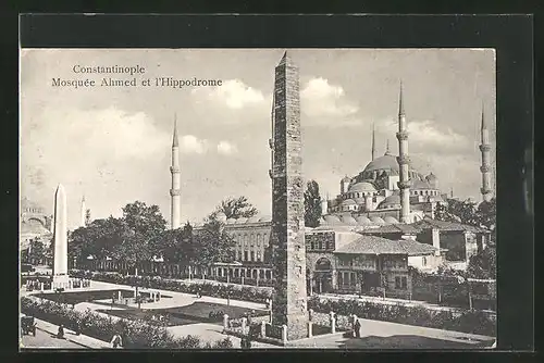 AK Constantinople, Mosquée Ahmed et l`Hippodrome