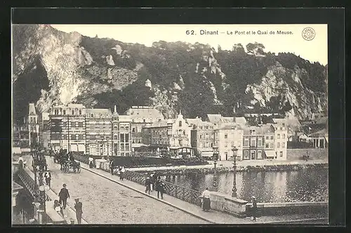 AK Dinant, Le Pont et le Quai de Meuse