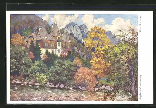 Künstler-AK Otto Stoitzner: Mürzsteg, Jagdschloss Mürzsteg