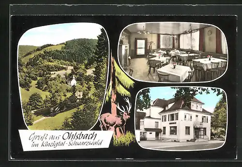 AK Ohlsbach im Kinzigtal /Schwarzwald, Gasthaus z. Rebstock, Innenansicht, Eingang