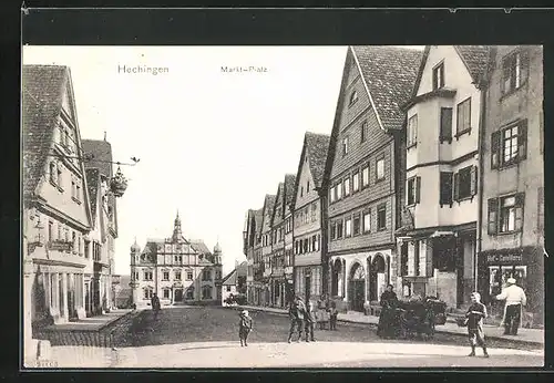 AK Hechingen, Markt-Platz mit Hof-Konditorei
