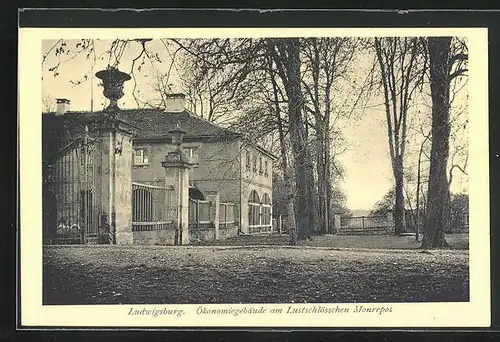 AK Ludwigsburg, Ökonomiegebädue am Lustschlösschen Monrepos