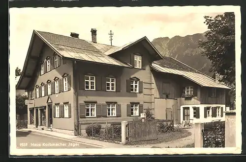 AK Oberstdorf, Jägers Korbgeschäft, Pfarrstrasse 140