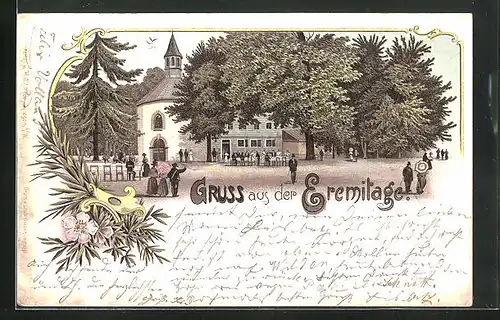 Lithographie Siegen, Gasthaus Eremitage