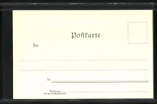 Lithographie Altbreisach, Burg, Tullaturm, Ortsansicht mit Hafen