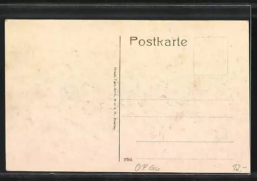 AK Insterburg, Wilhelm-Strasse mit Post und Pferdewagen