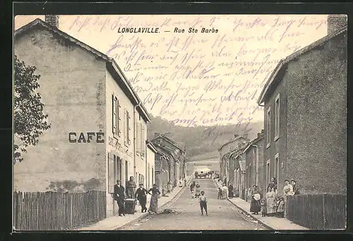 AK Longlaville, Rue Ste. Barbe, Strassenpartie