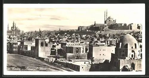 AK Kairo, Blick über die Stadt mit Moscheen