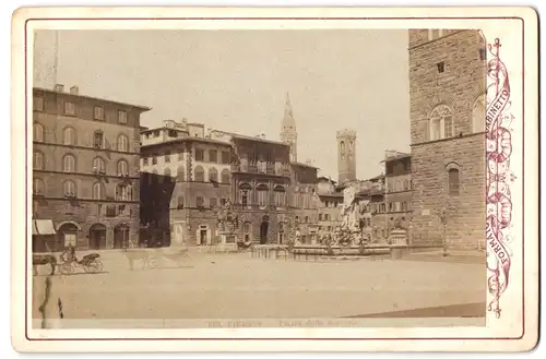 Fotografie unbekannter Fotograf, Ansicht Firenze, Piazza della Signoria