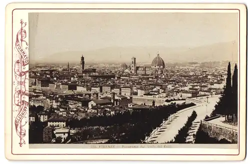 Fotografie unbekannter Fotograf, Ansicht Firenze, Panorama dal Viale dei Colli