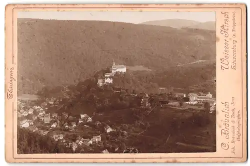 Fotografie C. Bräunlich, Jena, Ansicht Schwarzburg / Thüringen, Panorama vom Trippstein gesehen