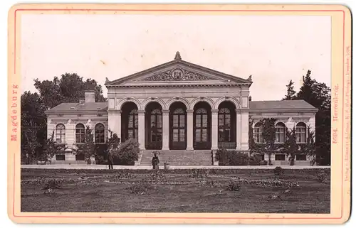Fotografie v. Römmler & Jonas, Dresden, Ansicht Magdeburg, Partie am Herrenkrug