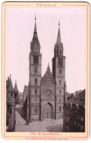 Fotografie Römmler & Jonas, Dresden, Ansicht Nürnberg, Strasse vor der St. Lorenzkirche