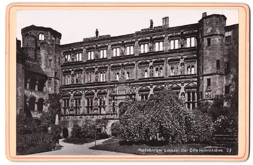 Fotografie unbekannter Fotograf, Ansicht Heidelberg, Otto Heinrichsbau im Heidelberger Schloss