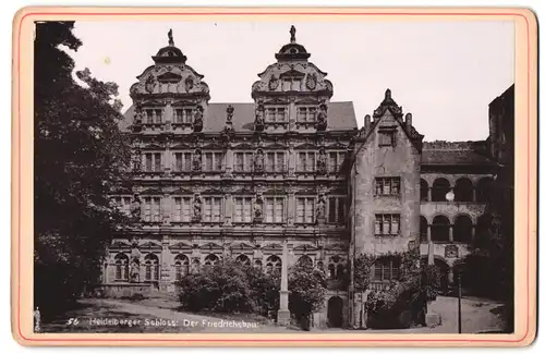 Fotografie unbekannter Fotograf, Ansicht Heidelberg, der Friedrichsbau im alten Schloss