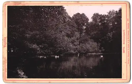 Fotografie Römmler & Jonas, Dresden, Ansicht Teplitz, Partie im Schlosspark