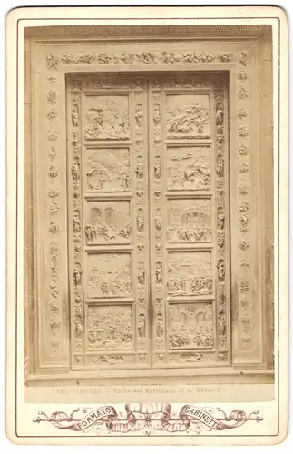 Fotografie unbekannter Fotograf, Ansicht Firenze, Porta del Battistero di L. Ghiberti