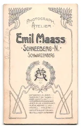 Fotografie Emil Maass, Schneeberg, Portrait junge Frau im karierten Kleid mit toupierten Haaren