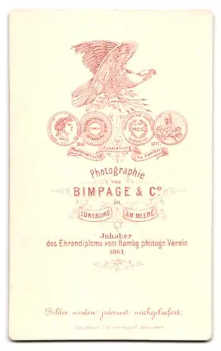 Fotografie H. Bimpage & Co., Lüneburg, Portrait charmanter junger Mann mit Fliege im Jackett