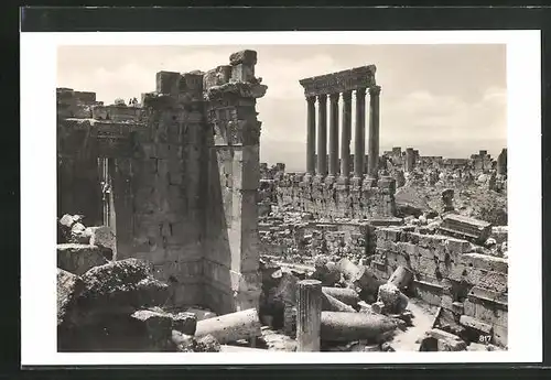 AK Baalbek, Ruinen während Ausgrabungen