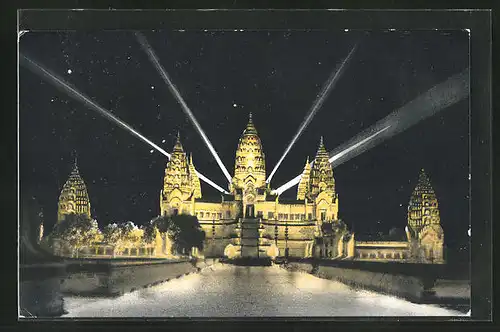 AK Angkor-Vat, Vue de nuit