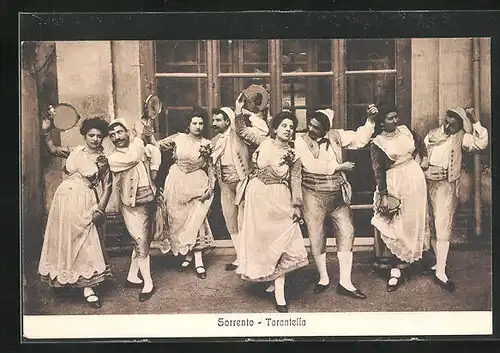 AK Sorrento, Tarantella, Italienischer Volkstanz