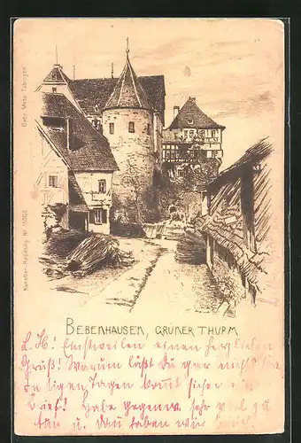 AK Bebenhausen, grüner Turm