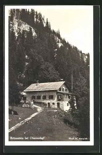 AK Brünnstein bei Oberaudorf, Blick auf das Brünnsteinhaus