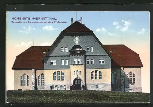 AK Hohenstein-Ernsttal, Tunrhalle des Turnerbundes auf dem Pfaffenberg