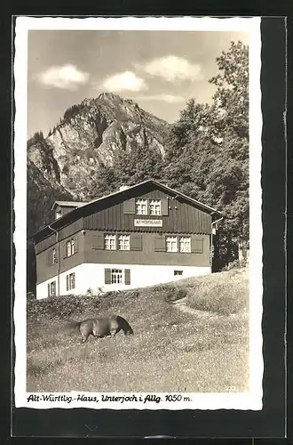 AK Unterjoch / Allgäu, Hotel-Pension Altwürttemberger Haus