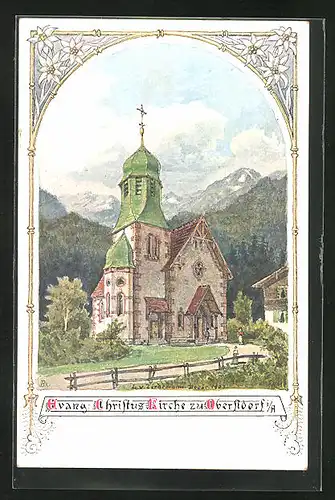 AK Oberstdorf i. A., Evang. Christus-Kirche