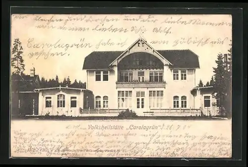 AK Carolagrün, Volksheilstätte Carolagrün