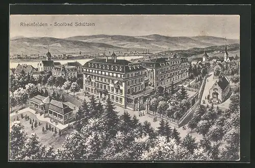 Künstler-AK Rheinfelden, Soolbad Schützen