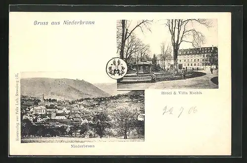 AK Niederbronn, Hotel & Villa Mathis, Panorama