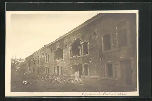 Foto-AK Brimont, Durch Krieg zerstörtes Gebäude