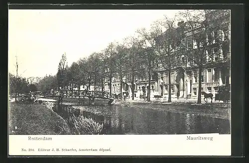 AK Rotterdam, Mauritsweg mit Brücke
