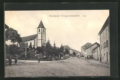 AK Val, Flusspartie mit Kirche