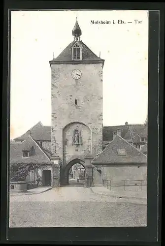 AK Molsheim, Strassenpartie mit Tor