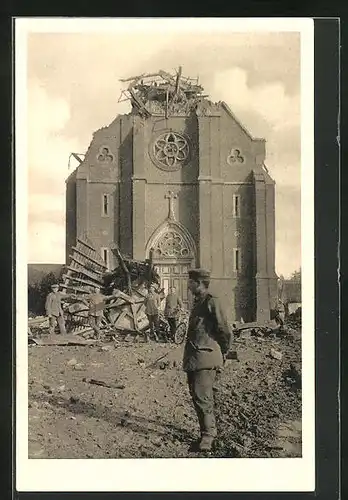 AK Guillemont, Kirche nach der Sprengung