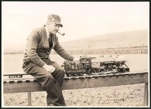 Fotografie Eisenbahn USA, Modell einer Dampflokomotive Eisenbahngesellschaft Boston & Albany Lok-Nr. 402