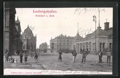 AK Ludwigshafen, Bahnhof und Post