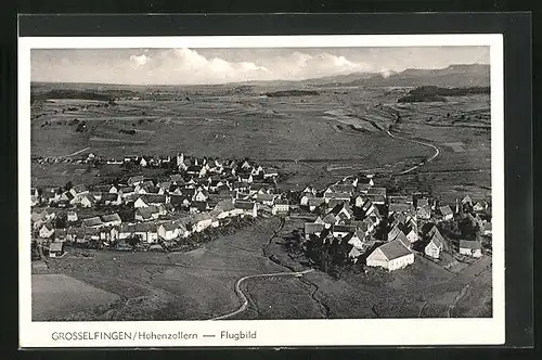 AK Grosselfingen /Hohenzollern, Teilansicht vom Flugzeug aus