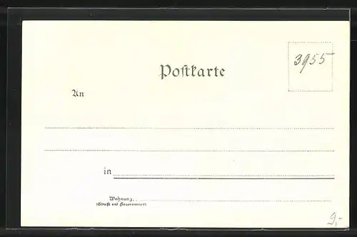 Lithographie Elberfeld, Brausenwerther Platz, V. d. Heydt-Turm, Wupper-Viadukt