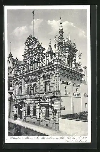 AK Rüdesheim a. Rhein, Gasthaus Altdeutsche Weinstube Carl Ehrhard