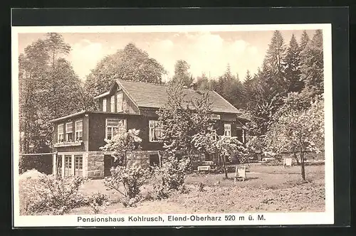 AK Elend /Oberharz, Hotel-Pensionshaus Kohlrusch