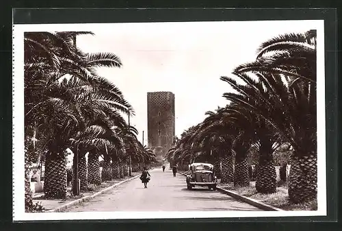 AK Rabat, Rue de Rouen et Tour Hassan