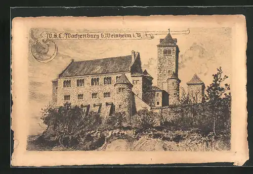 AK Weinheim i.B., Wachenburg, Wappen