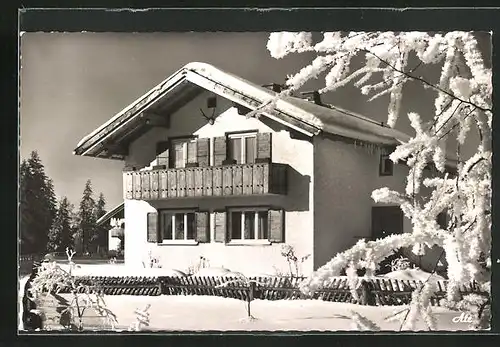 AK Nesselwang / Allgäu, Pension J. Fischer im Winter