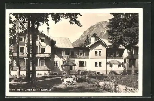 AK Oberstdorf / Bayr. Allgäu, Hotel Rubihaus, Ansicht vom Haupthaus